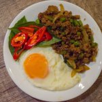 Basil With Minced Pork Rice Set