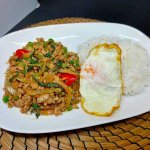 Basil With Minced Chicken Rice Set