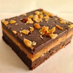Chewy Peanut butter cookies dough brownies