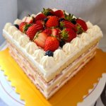 Strawberries cream Cake